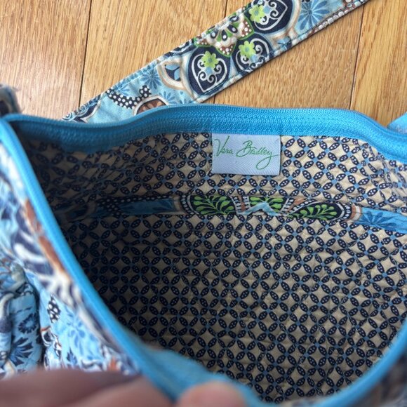 VERA BRADLEY 2009 Bali Blue Hipster Crossbody Quilted Purse Cotton RETIRED - Picture 4 of 7